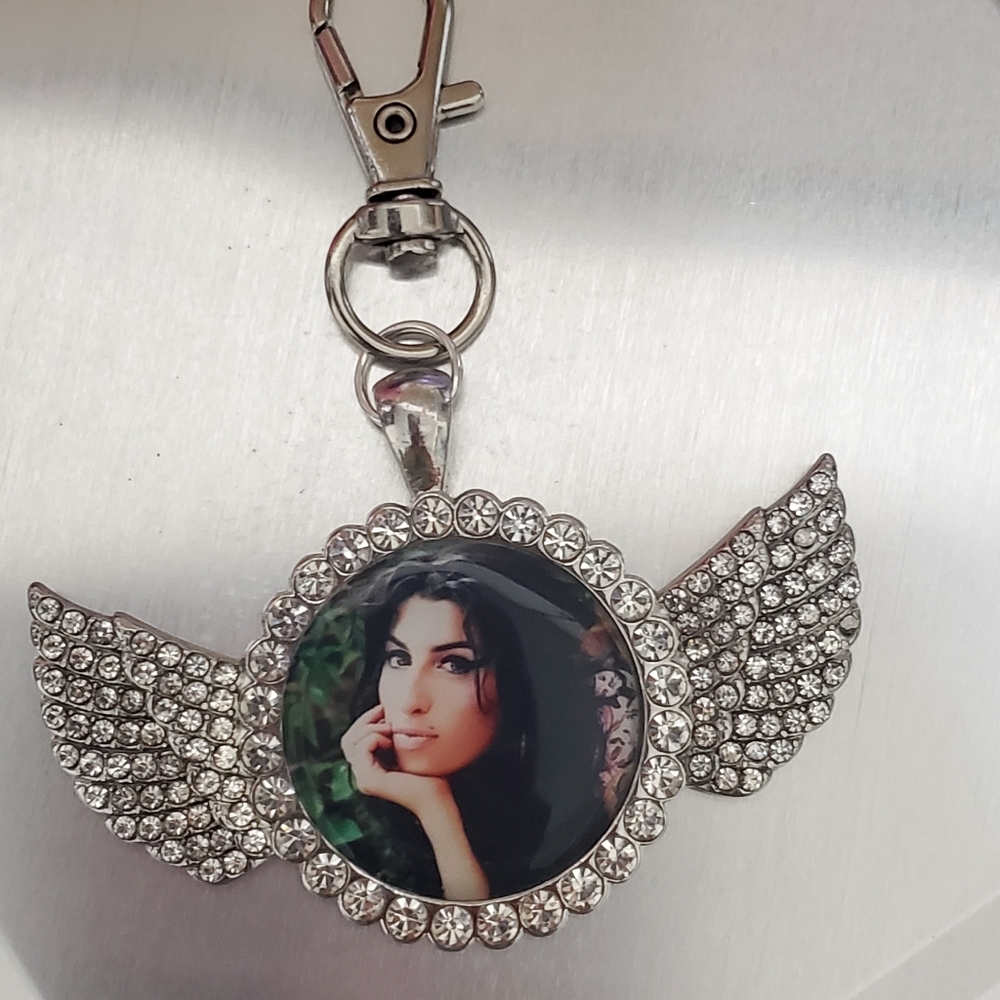 Silver Angel Wing Key Chain Purse Clip Bag Clip Amy Winehouse